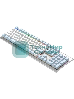 Клавиатура проводная A4Tech Fstyler FS100 Neon, USB, синий/белый