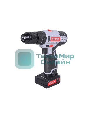 Дрель-шуруповерт аккумуляторная Ресанта ДА-24-2ЛК-У 75/14/8, Аккумуляторная, 24В, 2 АКБ, Ударная, Кейс