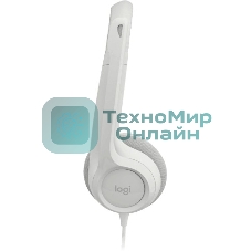Гарнитура проводная с микрофоном Logitech H390 белый 1.9м накладные USB оголовье (981-001288)