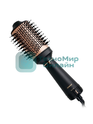 Фен-щетка Centek CT-2062 черный/золотистый, 1200 Вт, 80 мм, ионизация