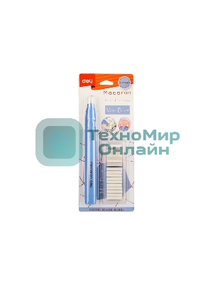 Ластик Deli EH02800 Macaron 178х17х18мм, ассорти блистер