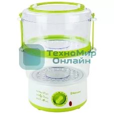 Пароварка электрическая Sakura SA-7213GR 2ч (5,0л) 500Вт бел/зел