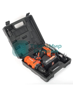 Дрель-шуруповерт Patriot BR 187UES, Аккумуляторная, 18В, 2 АКБ, Кейс
