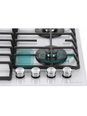 Газовая варочная панель Maunfeld EGHG.64.6CW/G, 4 конфорки, закаленное стекло, белый