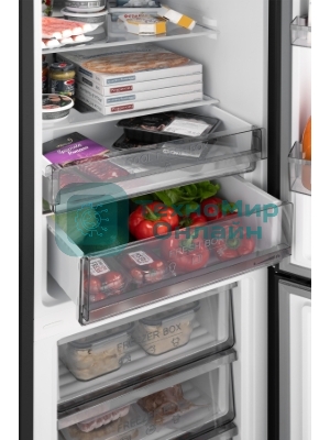 Холодильник Weissgauff WRK 2000 Total NoFrost Inverter Black черный двухкамерный 240/95л морозилка снизу