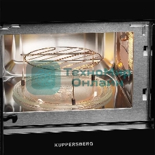 Встраиваемая микроволновая печь Kuppersberg HMW 620 B, объем 20 л, мощность 700 Вт, поворотный стол, High-Tech, 9 автоматических программ, гриль, сенсорное управление, черный