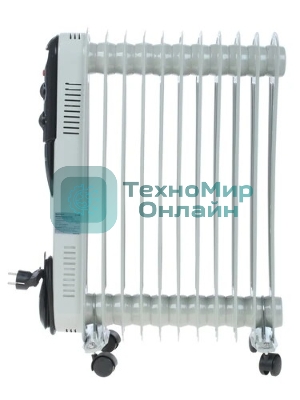 Обогреватель масляный Neoclima NC 9311, белый/черный, 2500 Вт, 25 м2, термостат