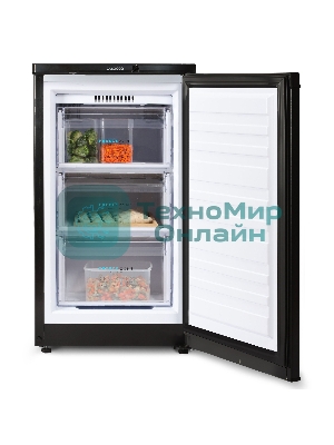 Морозильная камера Бирюса B412 черный, 80л, 3 ящика