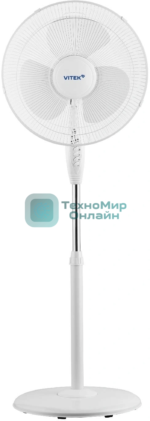 Вентилятор напольный Vitek VSF-1662 38Вт скоростей:3 ПДУ белый (упак.:1шт)