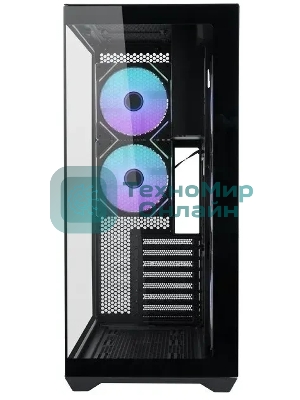 Корпус ATX Eurocase M4801 black, без БП, закаленное стекло 2 стороны