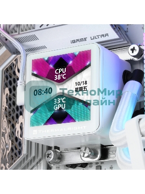 Система жидкостного охлаждения Thermalright Frozen Vision 360 V2 (360мм, LED, White, ARGB/Fans: 3x120мм, 69CFM, 27dBA, 2150RPM/Pump height 60мм, 23dBA, 3000RPM, Rad thickness 27мм/S: 1700, 1200, 1851, 115X, 2011, 2066, AM5, AM4)