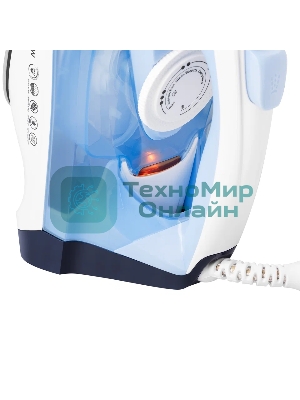 Утюг BBK ISE-2411 голубой, 2400 Вт, 40 г/мин, 140 г/мин, 300 мл