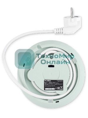 Чайник электрический Hyundai HYK-S9999 1.7л. 2200Вт светло-зеленый/серебристый корпус: металл