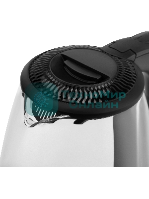 Чайник электрический Vitek VT-7074 1.7 л, 2200 Вт, прозрачный/черный корпус: стекло/пластик