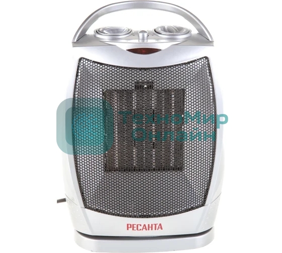 Тепловентилятор Ресанта ТВК-2, серебристый, 900/1800 Вт, 18 м2, термостат, поворот корпуса 67/2/4