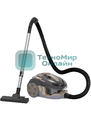 Пылесос Hyundai HYV-C3550 золотистый/темно-коричневый, 380/2220 Вт, уборка сухая, пылесборник контейнер 2,5 л