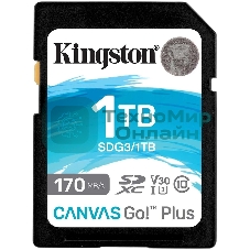 Флеш карта Kingston 1Tb SDXC Canvas Go Plus 170R C10 UHS-I U3 V30/Kingston 1Tb SDXC Canvas Go Plus 170R C10 UHS-I U3 V30