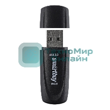 Флешка USB Smartbuy Scout Black (SB016Gb3SCK), 16Gb, USB 3.0/3.1, R/W 100/40, черный