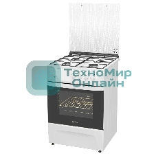 Плита газовая Darina 1D GM141 007 W белый, конфорок 4 шт, духовка 50 л, 60 см x 85 см x 60 см