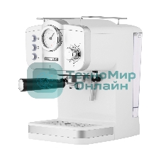 Кофеварка рожковая Maunfeld MF-735WH PRO белый, исп. кофе - молотый, 1.25 л, 1100 Вт, 15 бар