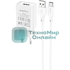 Сетевое зарядное устройство BOROFONE (6974443385731) BA68Aa для Type-C, белый