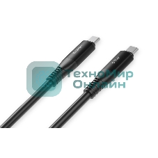 Кабель OLMIO SHIELD, Type-C - Type-C, 60W 3A, 1.2м, черный