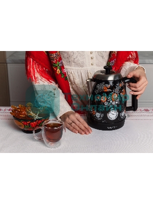 Чайник электрический GARLYN Flower Grace K-400 черный