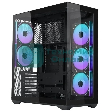 Корпус ATX Eurocase M4801 black, без БП, закаленное стекло 2 стороны