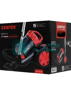 Пылесос Centek CT-2528 Red красный/черный, 350/2000 Вт, уборка сухая, пылесборник циклонный фильтр 1.5 л