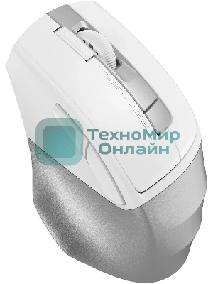 Мышь беспроводная A4Tech Fstyler FB45CS Air белый/серебристый, 2000 dpi, радиоканал, Bluetooth, USB, кнопки - 7