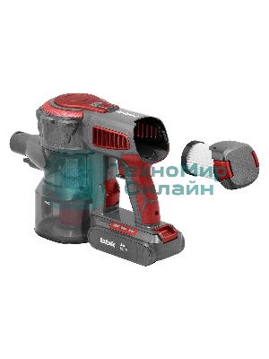Пылесос вертикальный BBK BV3002 красный/серый, питание от аккумулятора, 150 Вт, уборка сухая, пылесборник 0.8 л, работа от АКБ max 30 мин