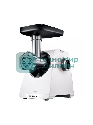 Мясорубка электрическая Bosch MFWS420W белый, 1900 Вт, 2.5 кг/мин, реверс, насадки - 3