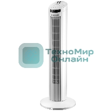 Колонный вентилятор BRAYER BR4958WH, механ.упр.,пульт ДУ,вращение90°,мощ-ть50Вт,защита от перегрева