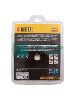 Диск алмазный отрезной Denzel ф180 х 22,2 мм, сплошной, мокрое резание