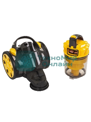 Пылесос Endever SkyClean VC-640 желтый/серый, 380/2200 Вт, уборка сухая, пылесборник контейнер 2.5 л