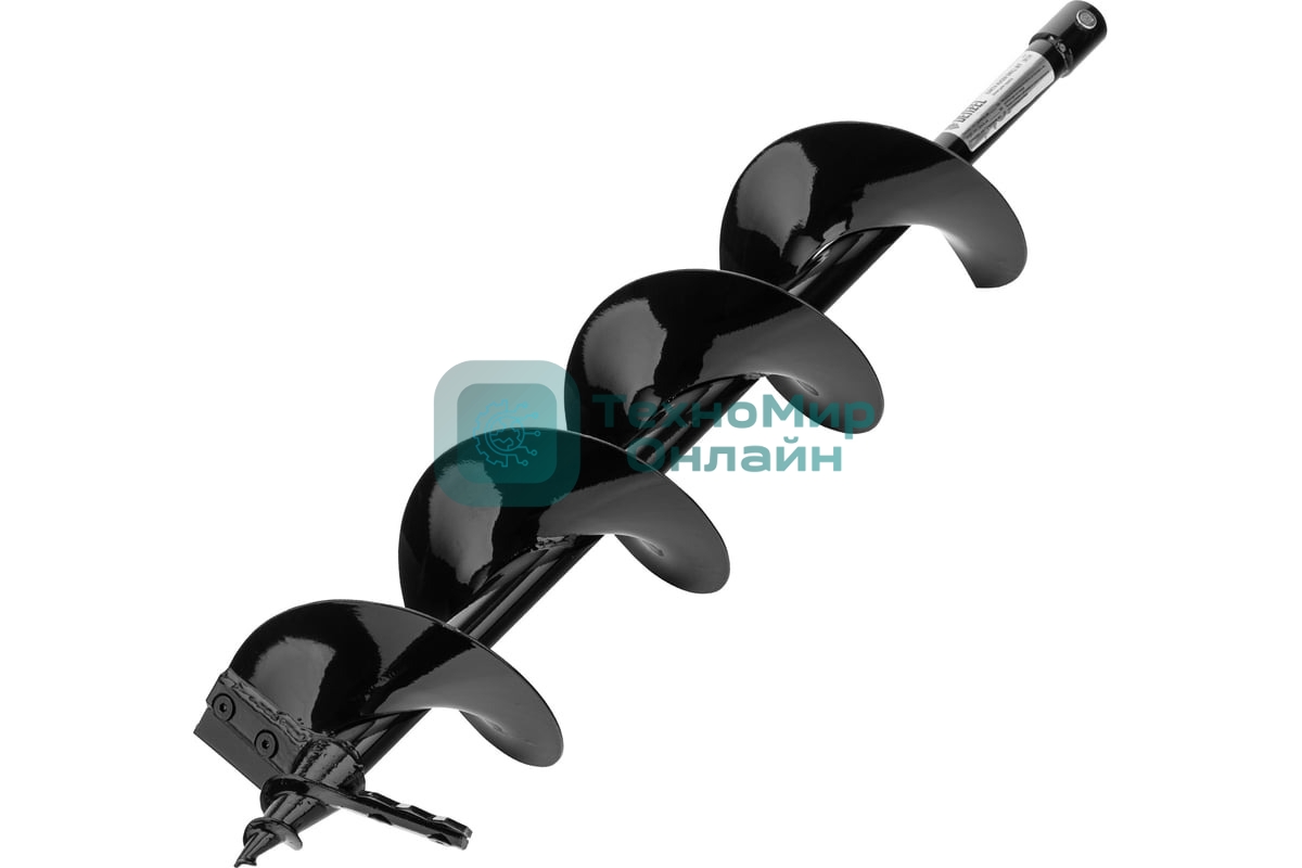 Шнек для грунта Denzel ER-150, диаметр 150 мм, длина 800 мм, соединение 20 мм, съемный нож