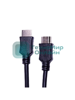 Кабель HDMI C-HM-HM-5M Wize, 5 м, v.2.0, 19M/19M, позол.разъемы, экран, черный, пакет