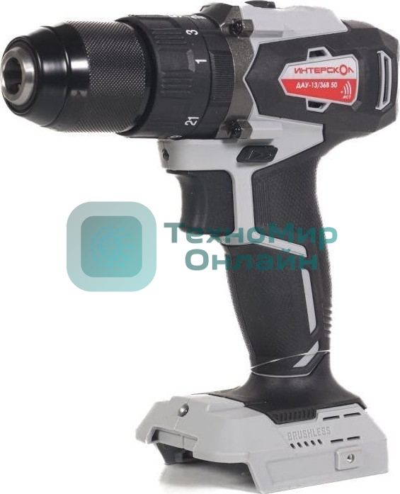 Дрель-шуруповерт ИНТЕРСКОЛ DAU-13/36V 50, 36 В, 0 Ач, 50 Нм, бесщеточный