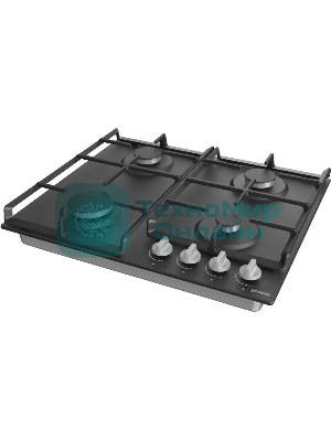 Газовая варочная панель Gorenje G641EXB, 4 конфорки, металл, черный