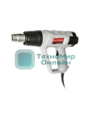 Фен технический ИНТЕРСКОЛ ФЭ-2000ЭМ, 2000Вт,50-600°С,поток 300-500л/мин,дисплей,0.77кг 385.0.1.00