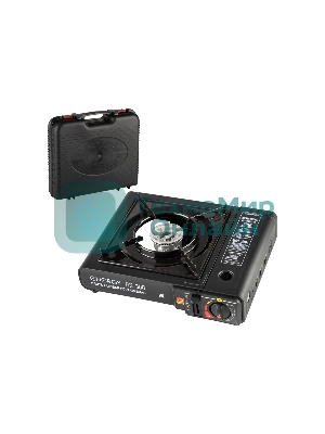 Плита настольная газовая Energy GS-300 чёрный, 2,5 кВт, газовая горелка, конфорки - 1, металл, поворотный регулятор