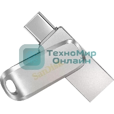 Флешка USB Sandisk Ultra Dual Luxe (SDDDC4-032G-G46), 32Gb, USB 3.2 Gen 1/Type-C, R/W 150/40, серебристый