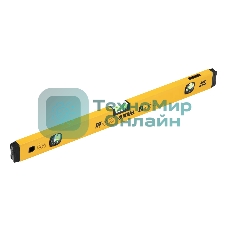 Уровень алюминиевый Denzel магнит., фрезерованный, 3 глазка (1 зеркал.), 0,5 мм/м, 600 мм