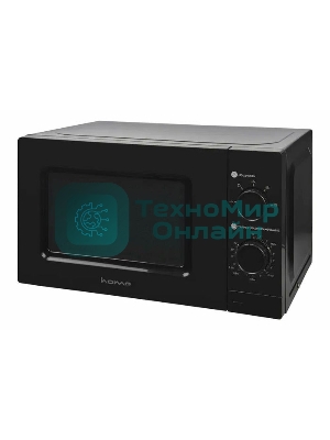 Микроволновая печь HOME HMM207BB черный, 20 л, 700 Вт, переключатели - поворотный механизм