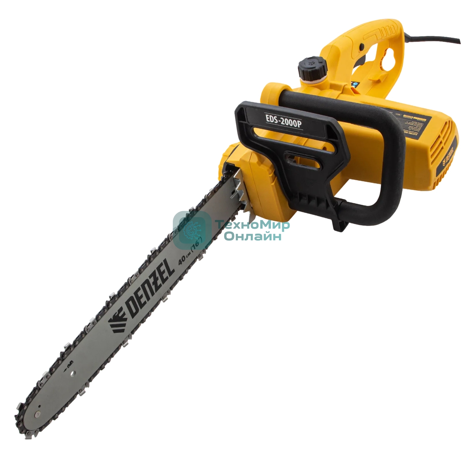 Пила цепная электрическая Denzel EDS-2000P, 2кВт, поперечная, шина 40 см, шаг 3/8, паз 1,3мм, 57зв
