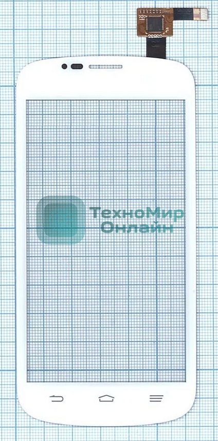 Сенсорное стекло (тачскрин) для ZTE V829, белое