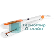 Выпрямитель для волос Kitfort КТ-3269 оранжевый/белый, 14 мм, 100-220 °C, 13 режимов