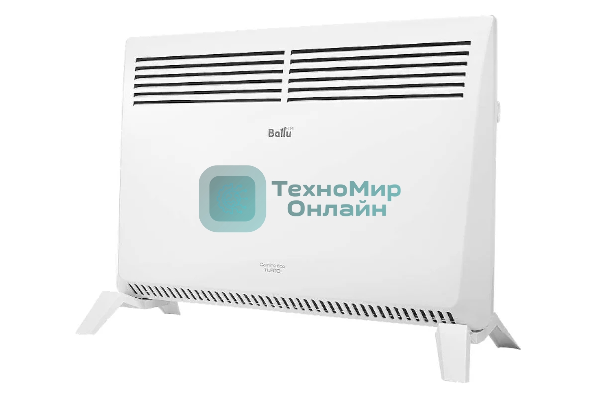 Конвектор электрический Ballu Camino Eco Turbo BEC/EMT-2000 белый, 2000 Вт, 25 м2, термостат