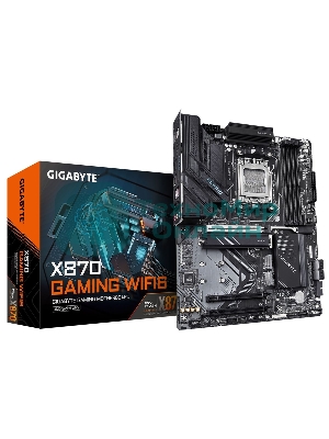 Материнская плата Gigabyte X870 GAMING WIFI6, AM5, AMD X870, 4xDDR5, 4xSATA, 3xM.2, 1xPCIe 5.0 x16, 2xPCIe 3.0 x1, 1xHDMI, 2xUSB-C (DisplayPort Alt Mode), 1x2.5Gb LAN, Wi-Fi 6, Bluetooth 5.3, 2xUSB-C 40Gbps, 1xUSB-A 10Gbps, 3xUSB-A 5Gbps, 4xUSB-A 2.0, 3x3.5 мм, 7.1, ATX