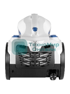 Пылесос BBK BV1501 белый/синий, 300/1600 Вт, уборка сухая, пылесборник контейнер 2 л